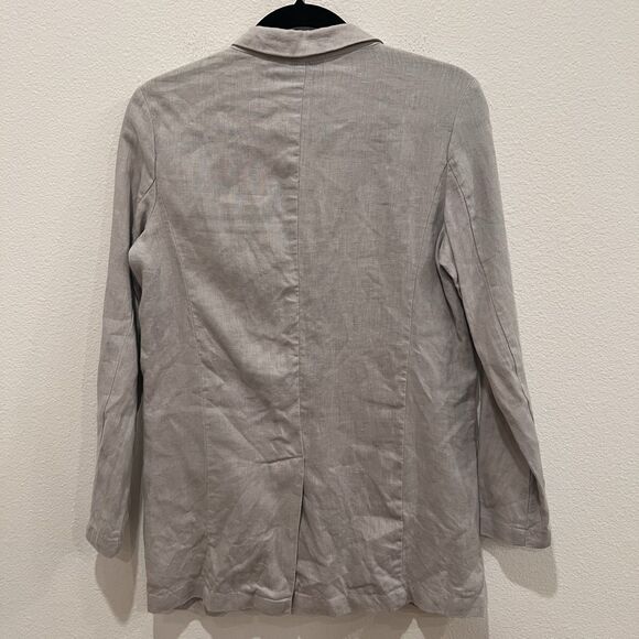 Tahari 100% Linen Unstructured Button Front Womens Blazer Jacket SIZE XS - Picture 4 of 6